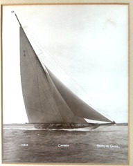 Antique BEKEN of COWES Yacht, Boat PHOTO, Signed 1931 – CAMBRIA (14415), Sailing