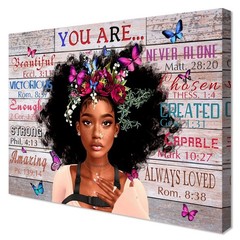 WOWGOOMO Vintage African American Women Wall Art Fashion Black Girl Portrait …