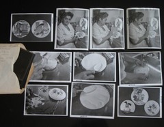 Vtg 1950s Indigenous Plate Painting Photograph Lot of 10 B&W + Negatives CA
