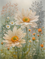 Flowers – Digital Image Picture PC Phone Background AI Art, 3 images – #18
