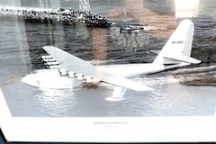 HUGHES H-4 HERCULES «The Spruce Goose» Framed & Matted Photograph 25.5″ x 19.25″