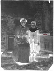 Vintage Black And White Photo Glass Plate Negative 9X12 Cm Characters France