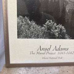 VTG Ansel Adams The Mural Project 1941-1942 Glacier National Park Framed Print