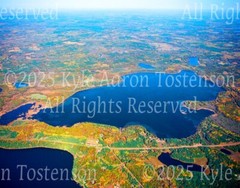 Big Sand Lake, Siren Hertel, Burnett Co Wisconsin Overhead Photo. Frame Optional