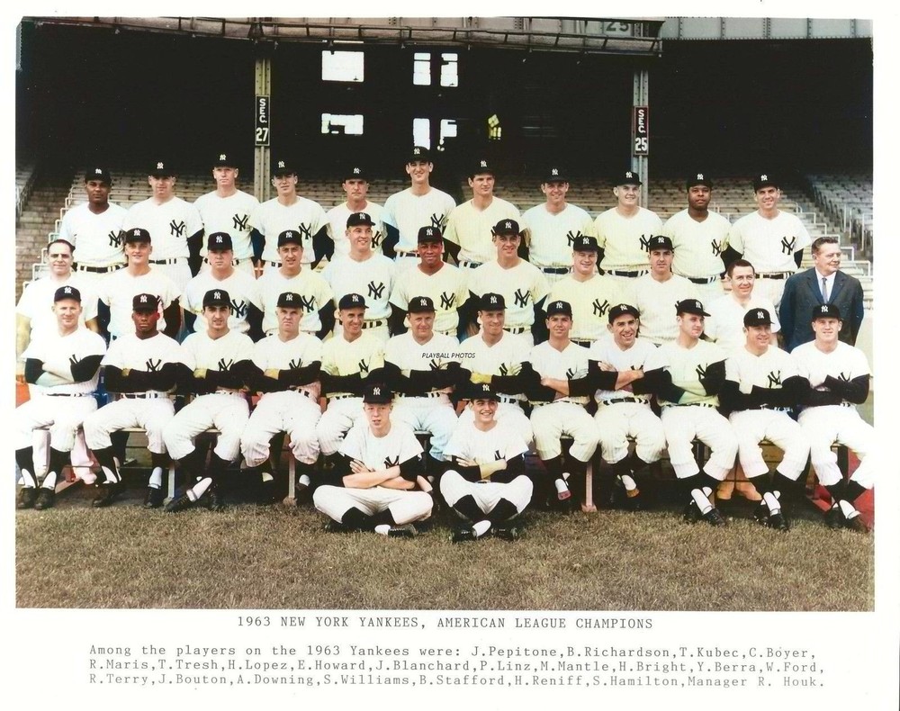 1963-yankees-team-color 8×10 Colorized Print-FREE SHIPPING