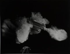 Dr. Harold Edgerton, Antique Gun Firing, 1981 print (1935 image), signed