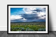 Storm Photography Print: Taos New Mexico Sagebrush Landscape Stormy Desert Photo
