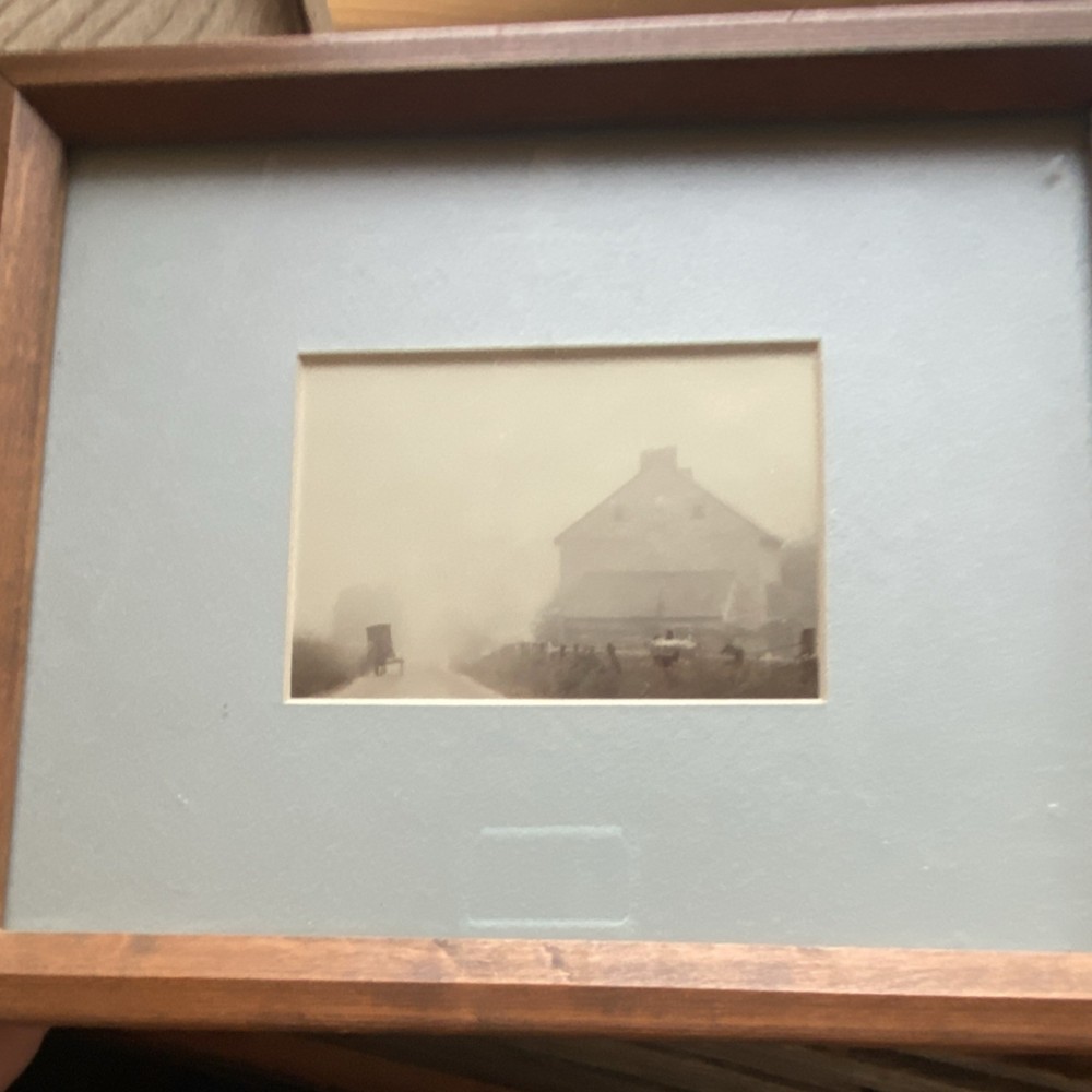 Bill Coleman Amish Framed Photograph Rural House Horse-Drawn Carriage Sepia PA