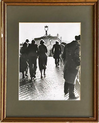 Original FRANCIS BROWNE Photograph «A Sleety Day on the Halfpenny Bridge Dublin»