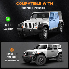 Off Road Front and Rear Bumpers Set Fit for Jeep Wrangler JK JKU 2007-2018 | Bui