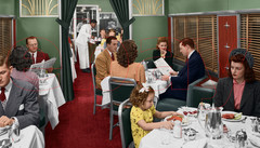Photo Art Print of the Dining Car interior on the new KCS Southern Belle in 1949