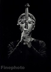 1956 Vintage 16×20 JULIE HARRIS Theatre Film Actress Sword Photo By YOUSUF KARSH