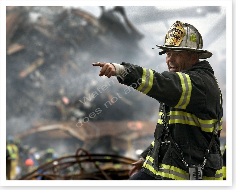 Silver Halide Photo Fire Chief World Trade Center 9/11 Ground Zero