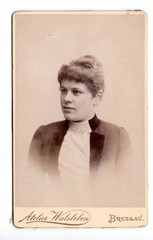 CdV Photo Woman Studio Walsleben Wroclaw/Wrocław Poland approx. 1880 (C1128)