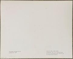 Heinrich Zille, the roses from the south, photograph from the estate, 1900/1997