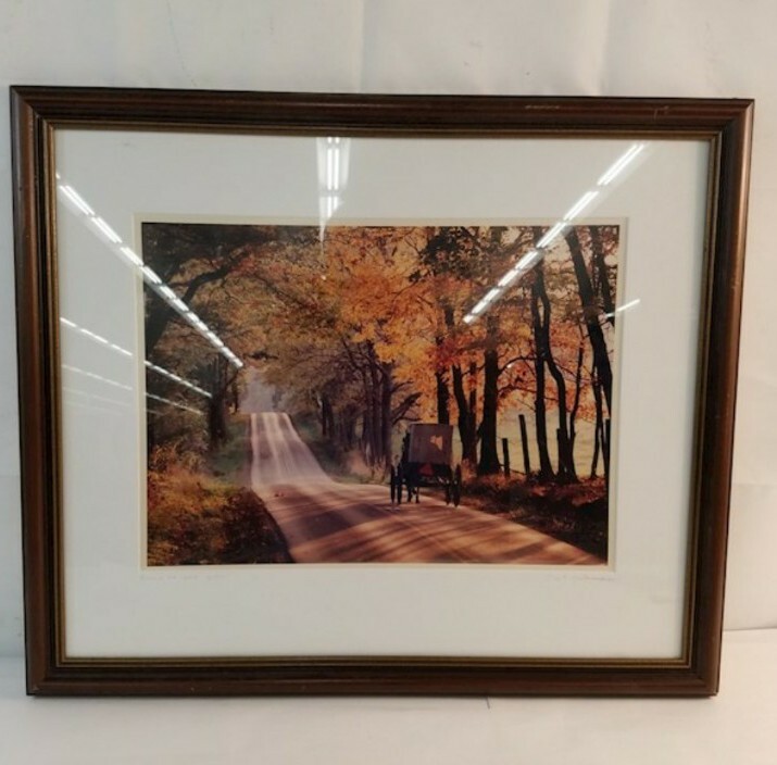 PRINT: AMISH #690 «ON A SUNDAY EVENING» by BILL COLEMAN 22″ x 26″ S/N