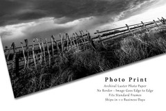 Storm Photography Print: Oklahoma Thunderstorm Black & White Western Photo