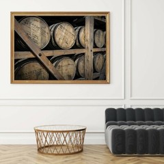 Bourbon Barrels Wall Art, Distillery Photo Print, Whiskey Art, Man Cave Decor