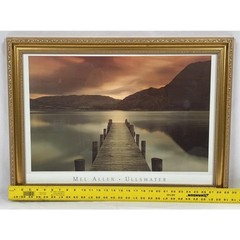 Mel Allen Ullswater Canvas Print Gold Ornate Frame 29.5×21.75 Ready to Hang