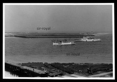 Heligoland 1950s – Ships Coat of Arms of Hamburg and MS Glückauf – Photo Postcard 15x10cm