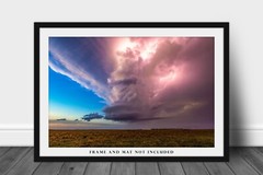 Storm Photography Print | Supercell Thunderstorm Picture | Kansas Wall Art