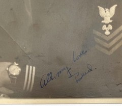 World War II / Original Photo Portrait of U.S Navy Machinist Mate “Bud”