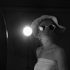 Photo Print On Silver Paper Woman Portrait Advertising 1960 30X30cm