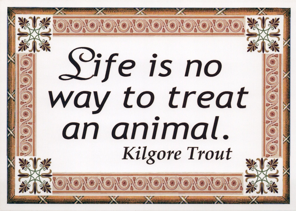 RARE Limited Edition Kurt Vonnegut Postcard – From Asa Pieratt Collection