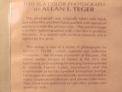Allan I Teger Hand Colored Photo Print