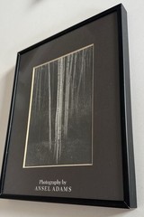 Vintage Ansel Adams Set of 2 Framed Matted Black & White Lot Photo Prints Art