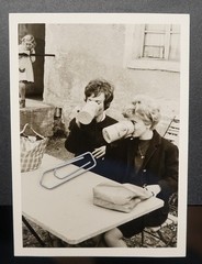 Photo portrait young women model inn beer mug Ingolstadt brewery child picture
