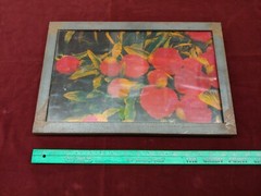 Isack Kounsky Untitled «Red Flowers» Color Photo Art w/ Steel Frame 11″ x 17″