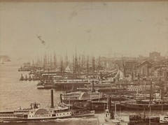 Antique John S Johnston ‘NEW YORK East River from BROOKLYN BRIDGE’ Photograph