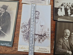 Mixed lot antique photos approx. 1885 to 1910 portrait photo studios Sebnitz Schandau