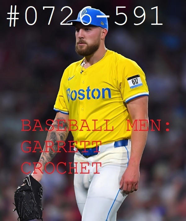 MALE PORTRAIT #0726-591- athletes -baseball men- crochet – free shipping/usa