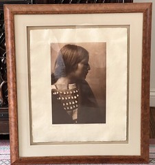 Framed Edward Curtis Arikara Girl C 1908 Christopher Cordozo