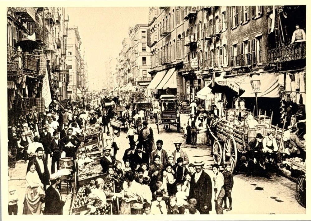 Mulberry Street, New York City, 1906 Fotofolio Art Photo Print Card 4.25”x6”