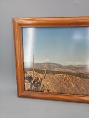 Vintage Photography Of Desert Perhaps New Mexico or Similar Framed With Glass