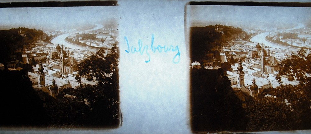 Stereoscopic Photography Austria Salzburg General View Circa 1904