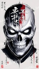 Digital Art Picture Image Photo Wallpaper Background Desktop AI – Skull Face