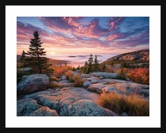 Cadillac Mountain Acadia National Park Maine 16×20 Framed & Matted Photograph