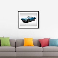 Classic Cars – 1963 Chevrolet Corvette – Silver Blue – Muscle Car