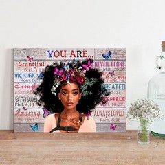 WOWGOOMO Vintage African American Women Wall Art Fashion Black Girl Portrait …