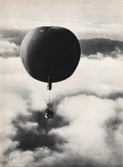 1930s Vintage Hot Air Balloon Clouds GEORG AUGUST WELTZ Aviation Photo Art 16X20