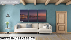 Oceanside Waterfront Beach Serenity: Oceanside California Sunset Wall Art Canvas