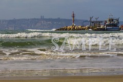 Mediterran Sea Acre old City harbor lighthouse Maritime art Picture Photo Print