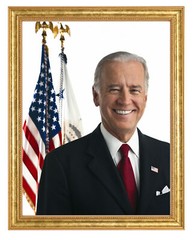Joseph Biden Photograph in a Aged Gold Frame