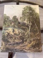 Realistic landscape print from ancient times