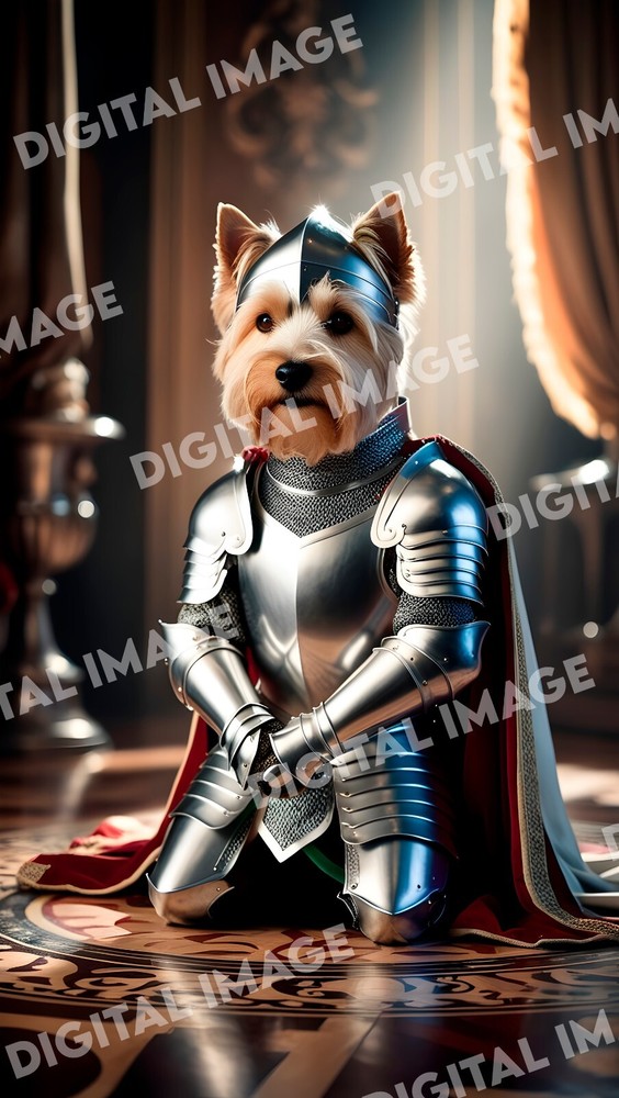 Digital Art Picture Image Photo Wallpaper Background Desktop AI – Warrior Dog
