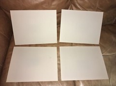 Vintage Photo Art Photography on Hardboard 14” x 11” four piece lot.